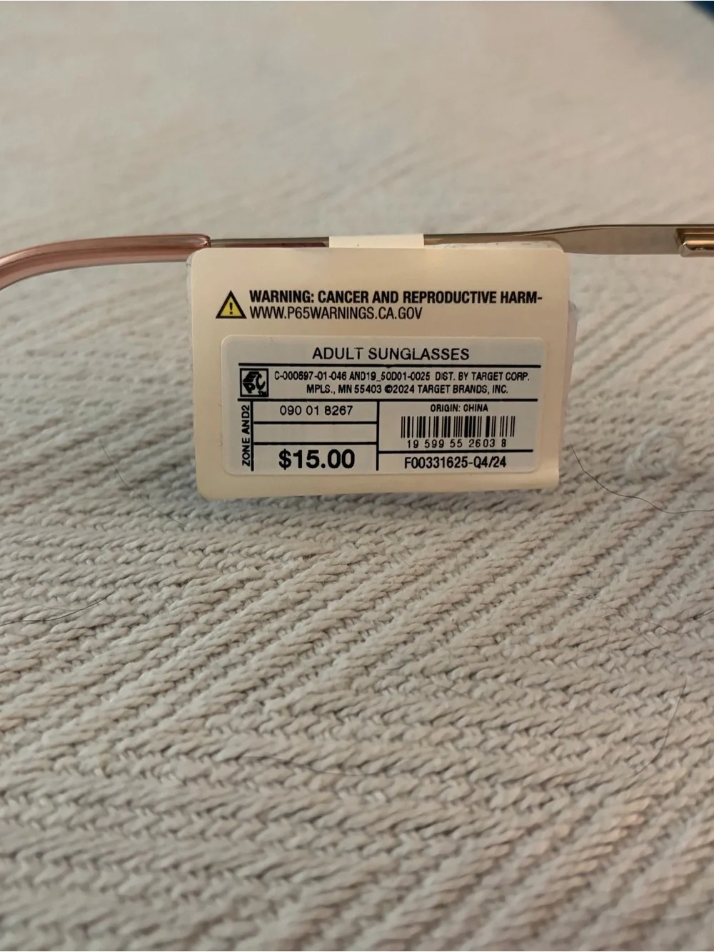 NWT Spring Hinge Gold Frame Gradient Women's Sunglasses